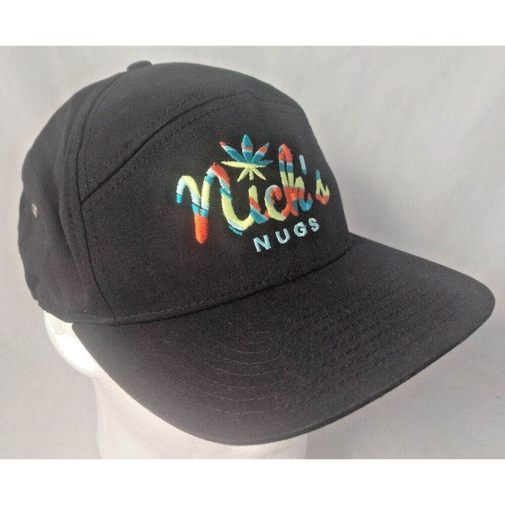 Nick's Nugs Cannabis Hemp Leaf Adjustable Strapback Hat/Cap-EXCELLENT!